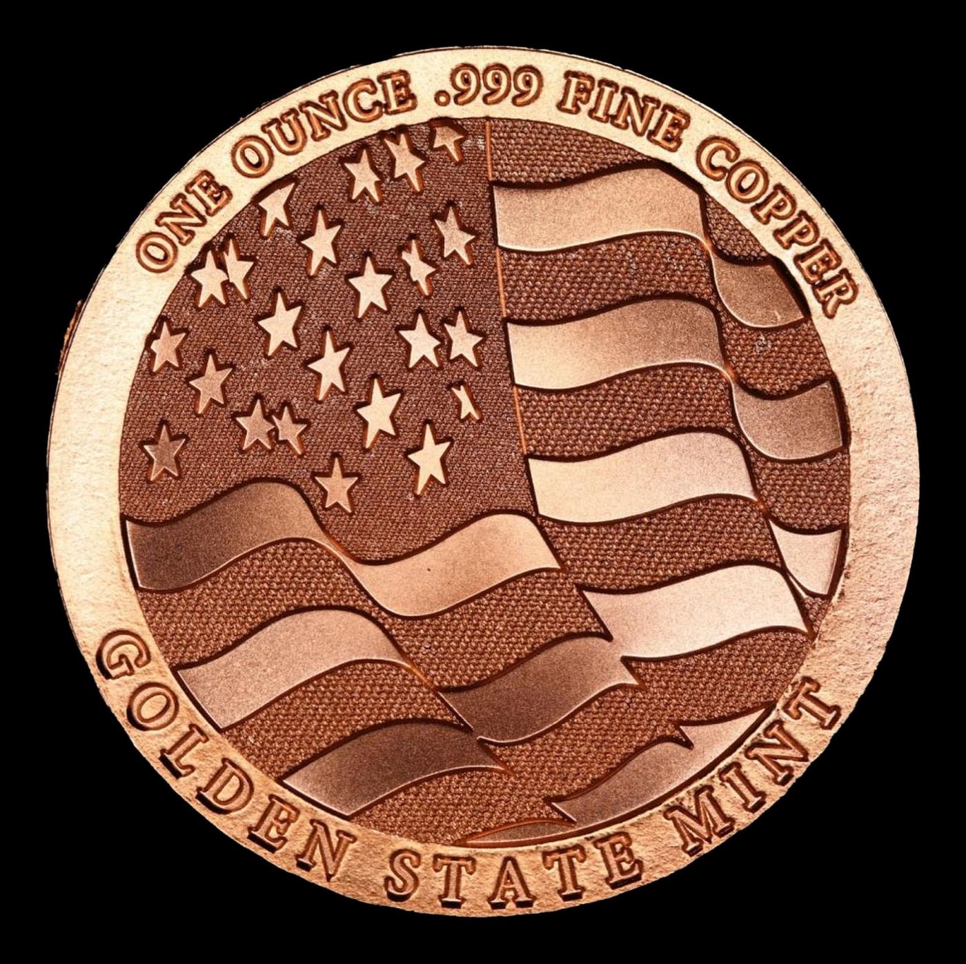 Bald Eagle Style - 1oz .999 Fine Copper Round