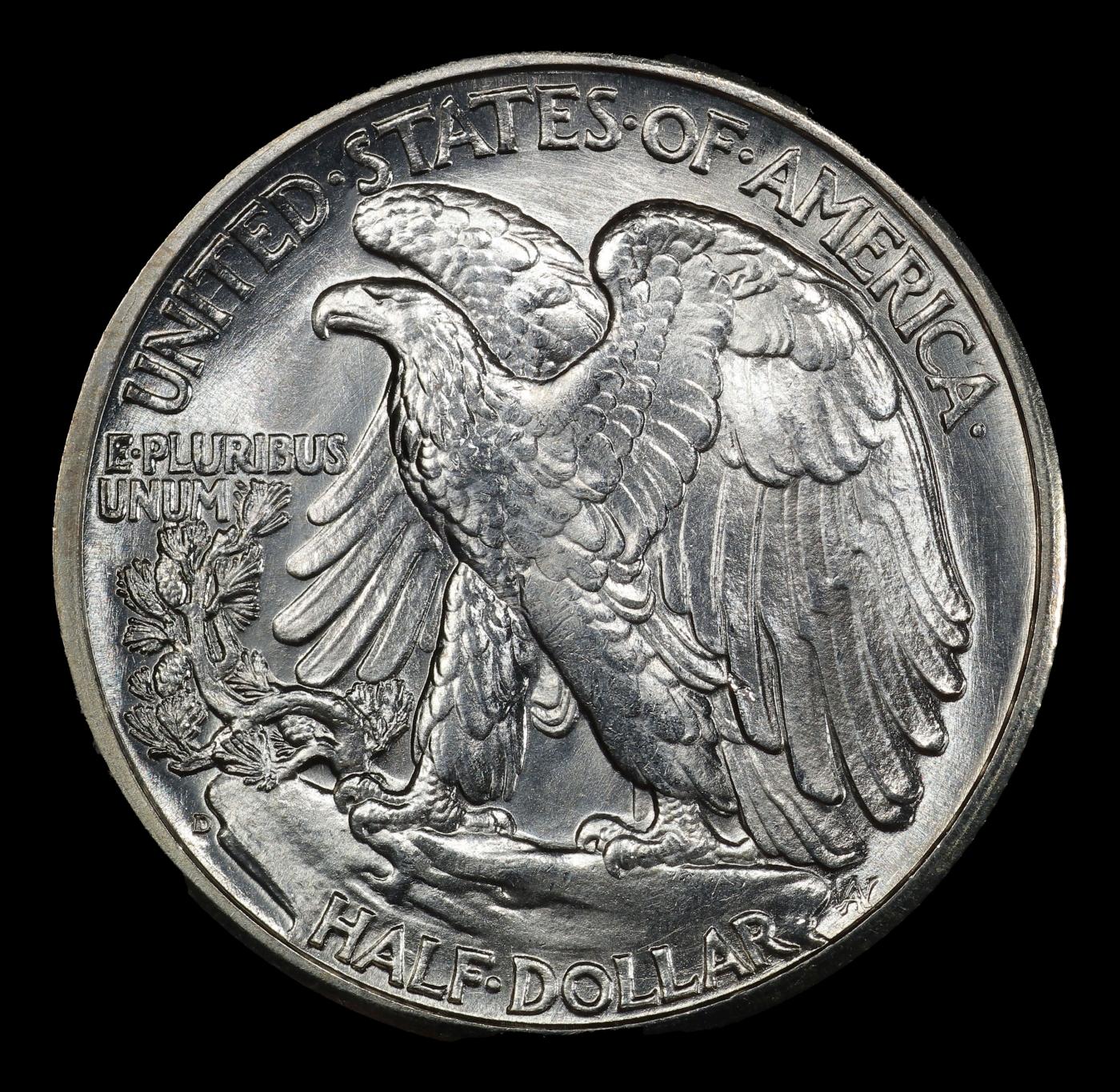 1945-d Walking Liberty Half Dollar TOP POP! 50c ms68 SEGS