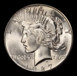1927-p Peace Dollar Near Top Pop $1 ms65 SEGS