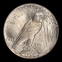 1927-p Peace Dollar Near Top Pop $1 ms65 SEGS