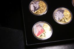 5 Coin Gold Plated the legendary, The timeless, Audrey Hepburn Set