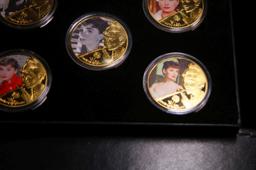 5 Coin Gold Plated the legendary, The timeless, Audrey Hepburn Set