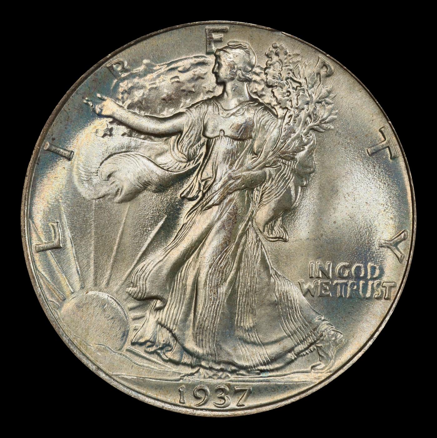 1937-p Walking Liberty Half Dollar TOP POP! 50c ms68 SEGS