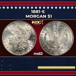 1881-s Morgan Dollar $1 Grades ms63