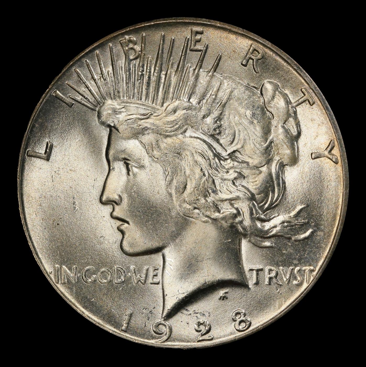 1928-p Peace Dollar $1 ms65 SEGS