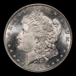 1897-s Morgan Dollar $1 Grades ms64+
