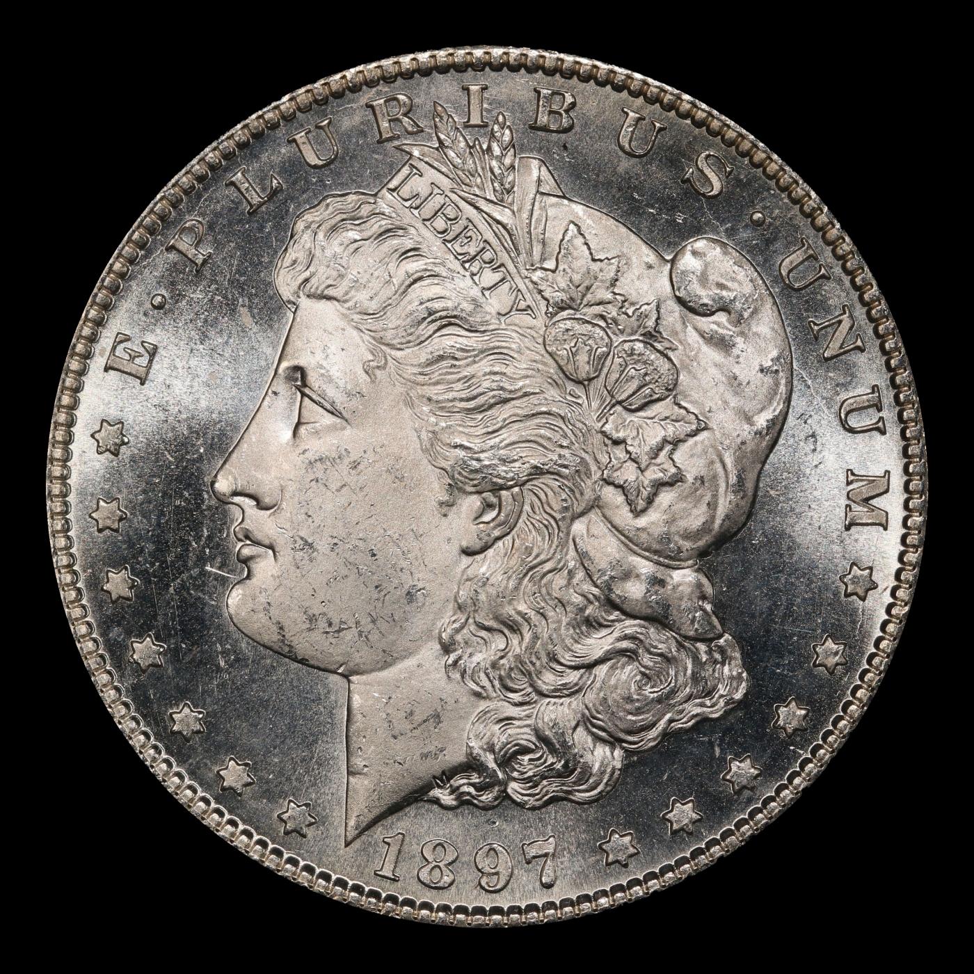 1897-s Morgan Dollar $1 Grades ms64+