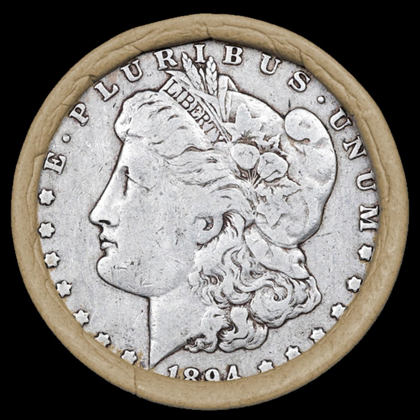 CA- SEARS Circ Morgan Silver Dollar 10 Coin Roll 1894/'P' Rev Ends