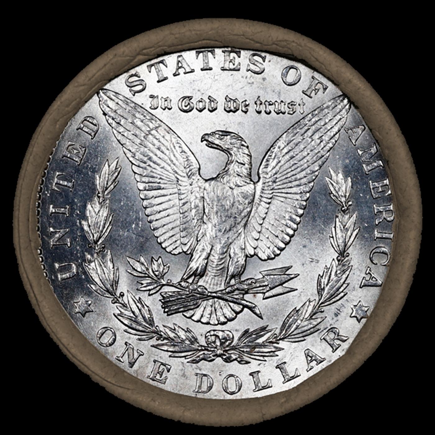 OY- 10 Coin Mixed Morgan/Peace SEARS UNC Dollar $1 Roll Morgan 'P' Rev/Peace 'P' Rev Ends