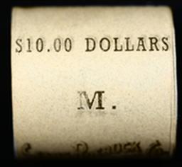 OY- 10 Coin Mixed Morgan/Peace SEARS UNC Dollar $1 Roll Morgan 'P' Rev/Peace 'P' Rev Ends