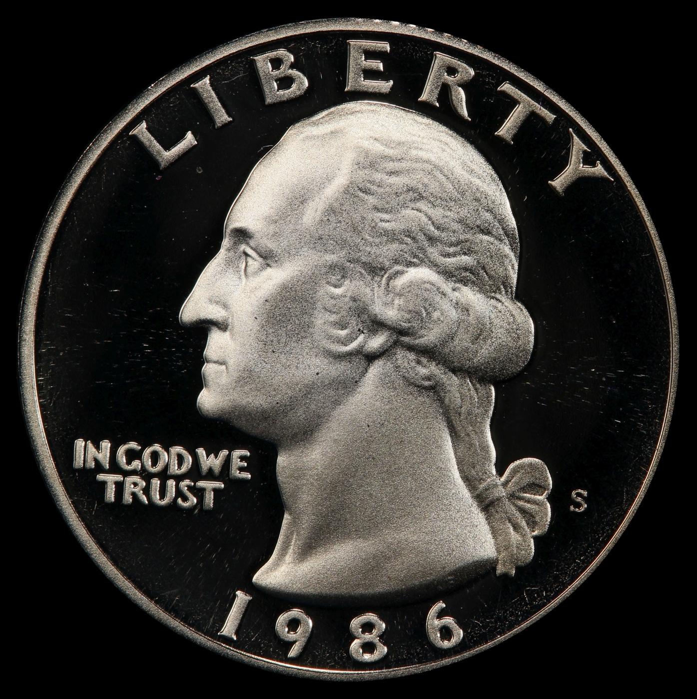 1986-s Proof Washington Quarter 25c pr70 dcam SEGS