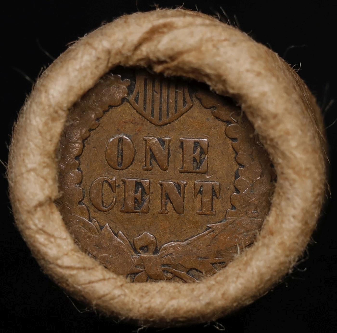 Lincoln Wheat Cent 1c Mixed Roll Orig Brandt McDonalds Wrapper, 1914-p end, Indian other end