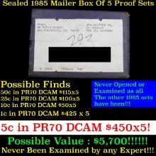 Original sealed box 5- 1985 United States Mint Proof Sets