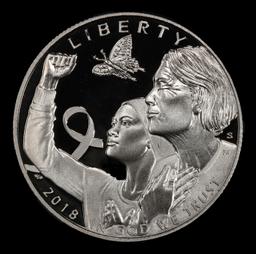2018-s Breast Cancer Awareness Proof Modern Commem Half Dollar 50c pr70 dcam SEGS