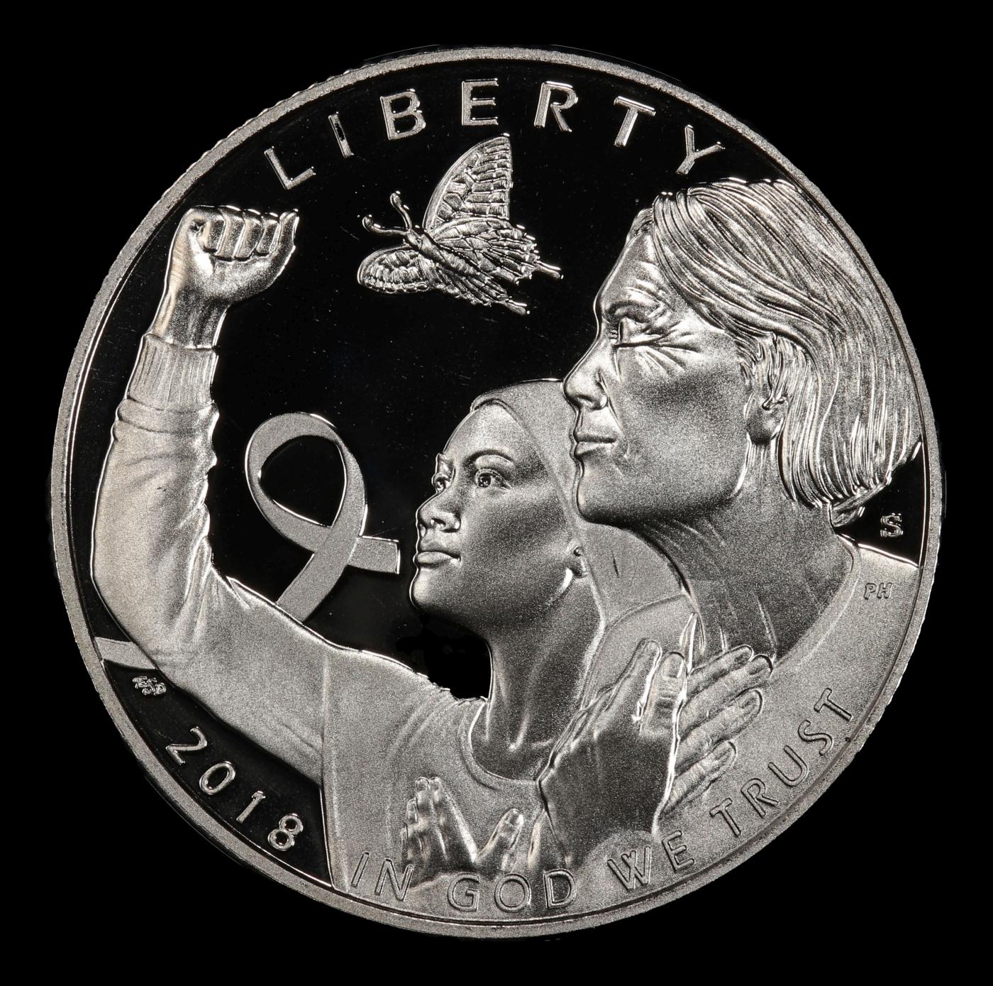 2018-s Breast Cancer Awareness Proof Modern Commem Half Dollar 50c pr70 dcam SEGS