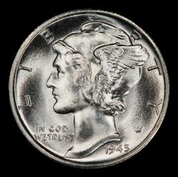 1945-s Mercury Dime Near Top Pop! 10c ms67+ fsb SEGS