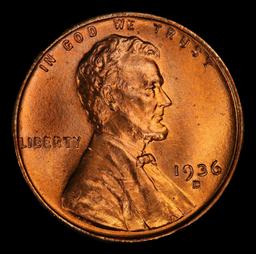 1936-d Lincoln Cent Near Top Pop 1c ms67+ rd SEGS