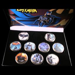 9 Coin Batman DC Gold Plated Round Collection