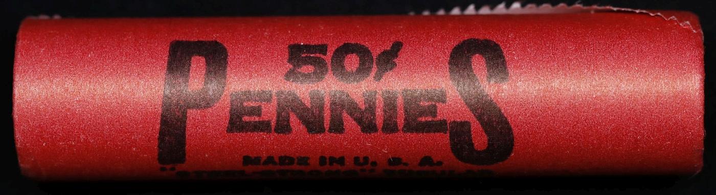 BU Shotgun Lincoln 1c roll, 1979-p 50 pcs Bank Wrapper 50c