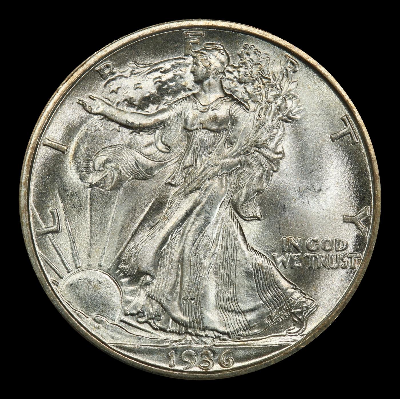 1936-d Walking Liberty Half Dollar TOP POP! 50c ms67+ SEGS