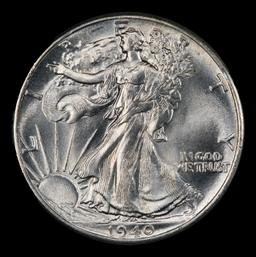 1940-p Walking Liberty Half Dollar 50c Grades ms66
