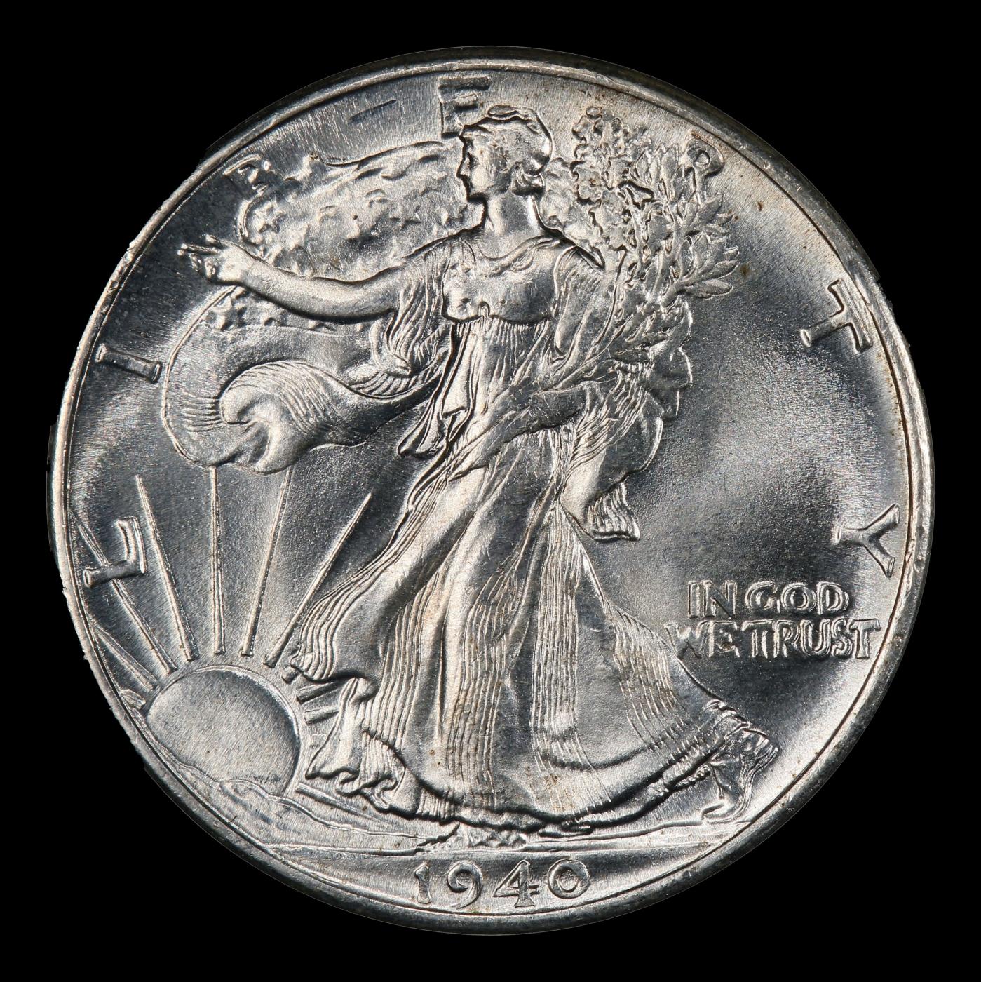 1940-p Walking Liberty Half Dollar 50c Grades ms66