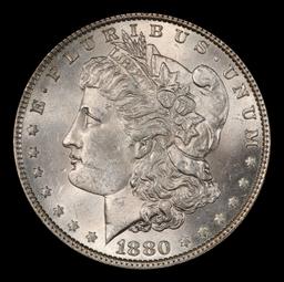 1880-p Morgan Dollar $1 Grades ms63