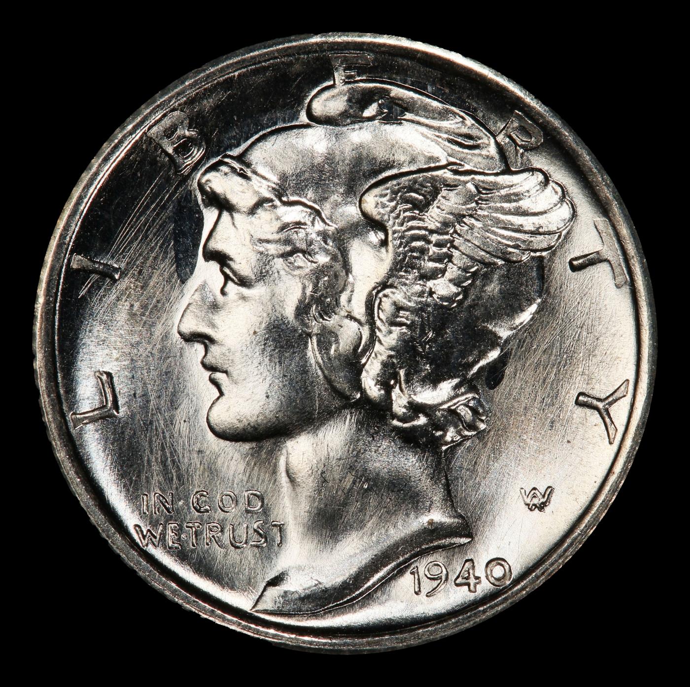 1940-s Mercury Dime Near Top Pop! 10c ms67+ fsb SEGS
