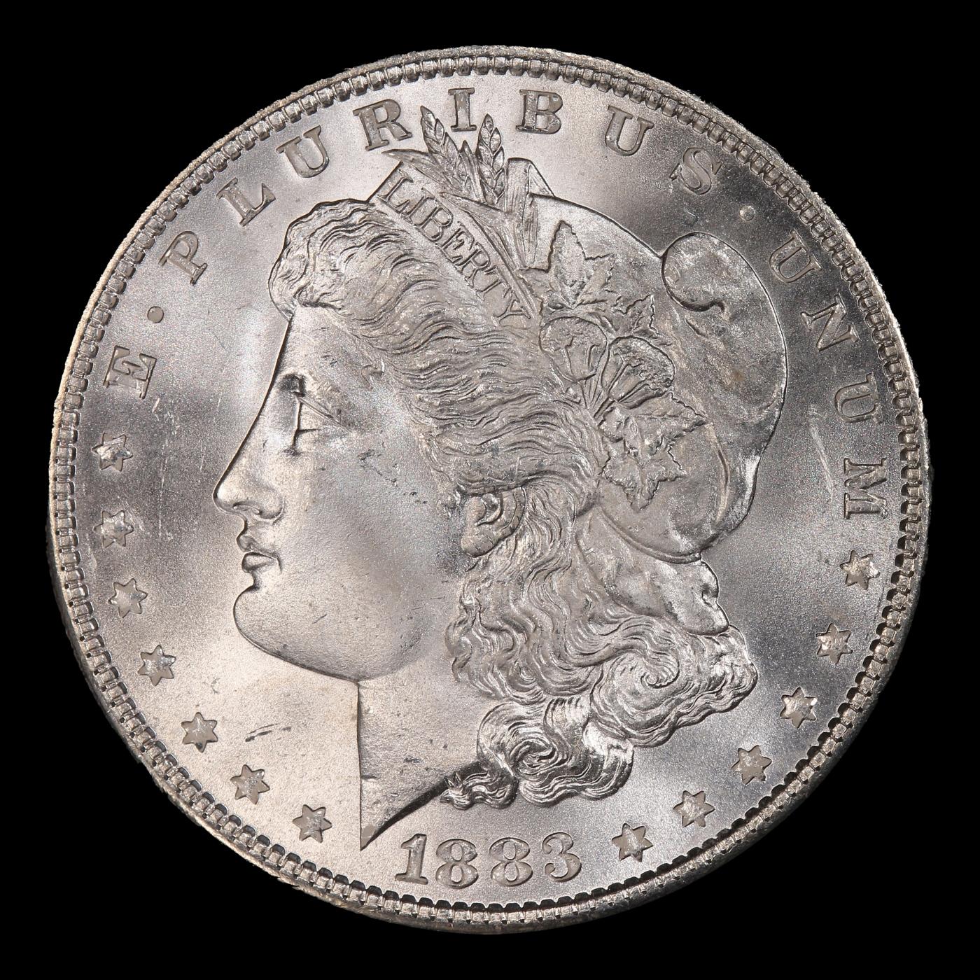 1883-p Morgan Dollar $1 ms66+ SEGS