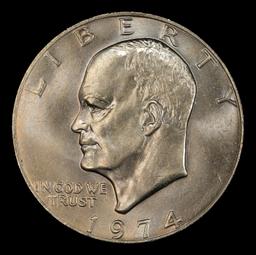 1974-p Eisenhower Dollar Near Top Pop $1 ms66 SEGS