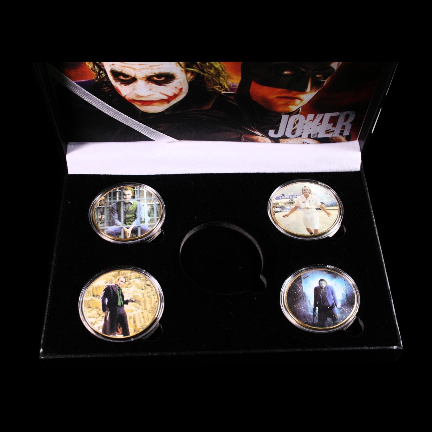 4 Coin Joker - Heath Ledger - Gold Plated Round Collection