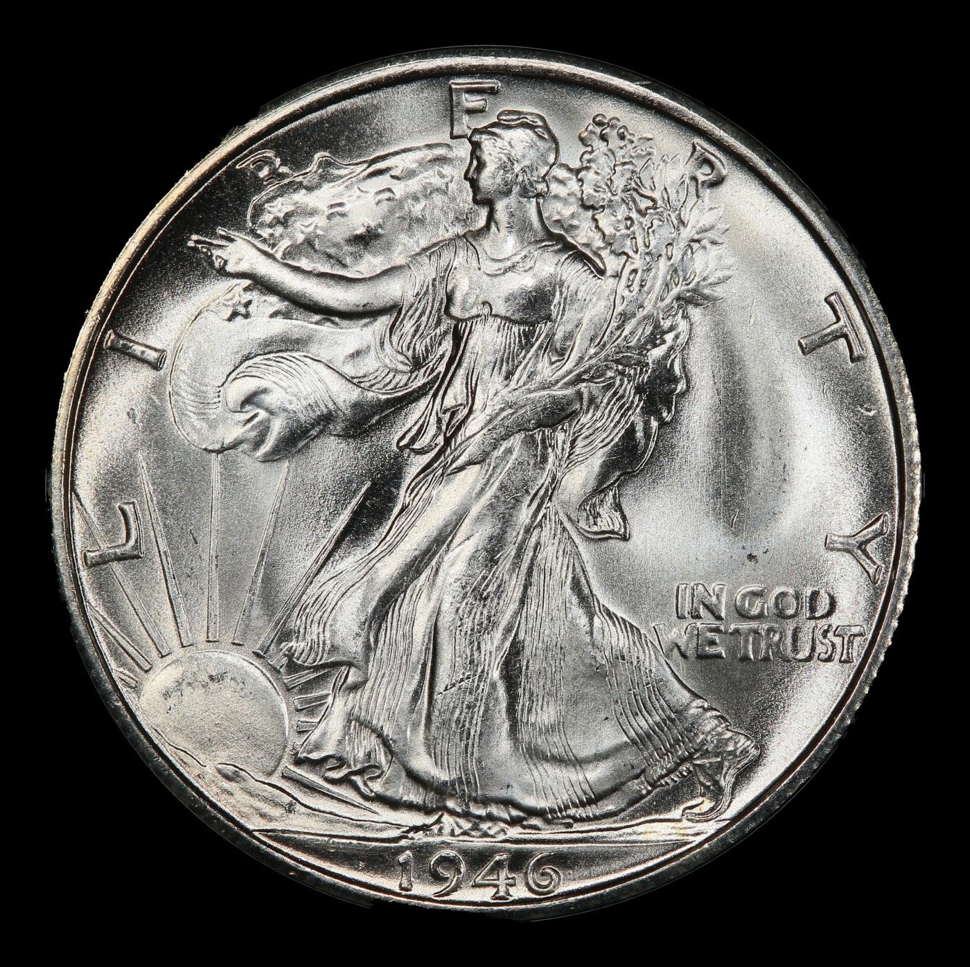 1946-s Walking Liberty Half Dollar Near Top Pop 50c ms67 SEGS