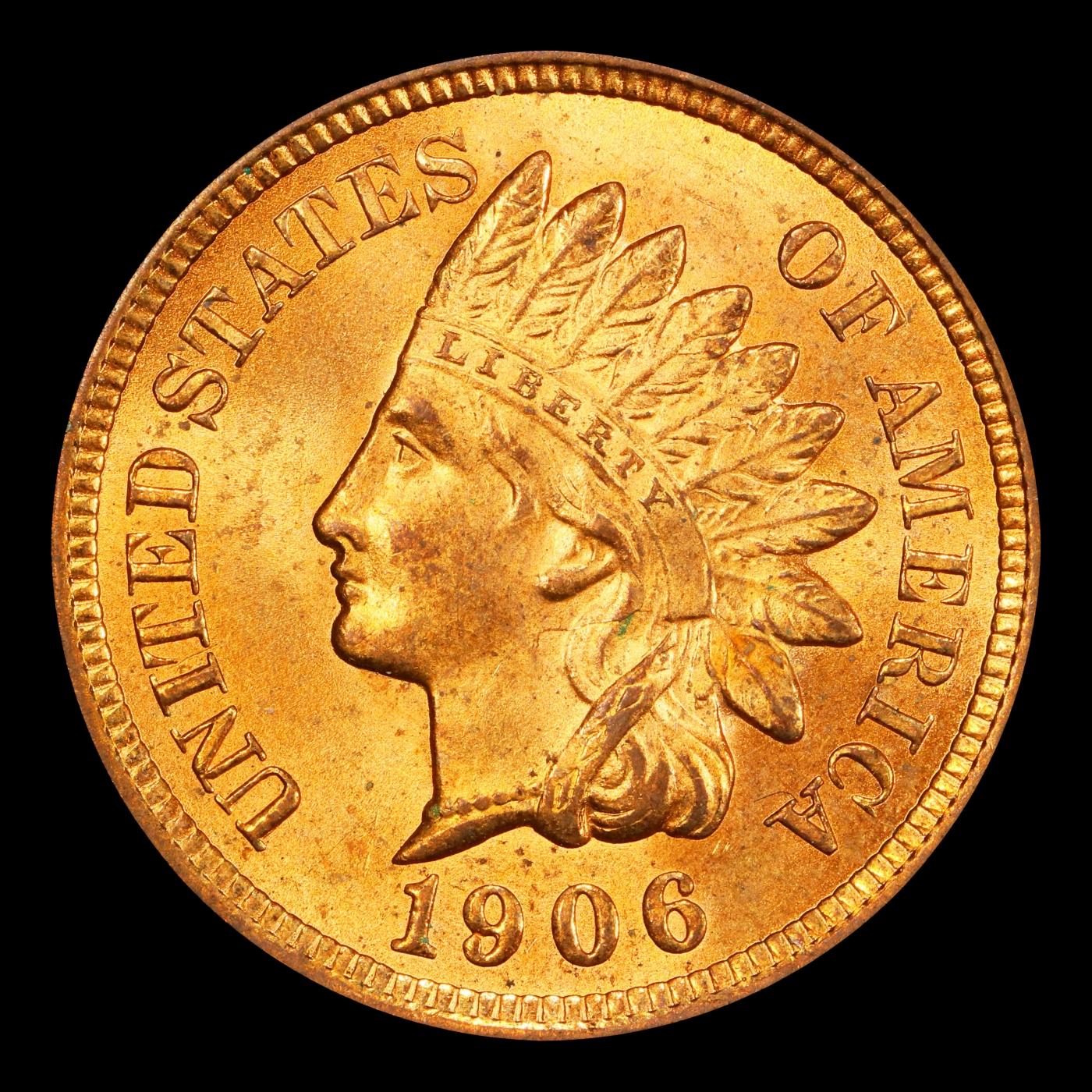 1906 Indian Cent . 1c Grades ms64 rd