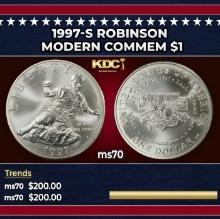1997-s Robinson Modern Commem Dollar $1 ms70 SEGS