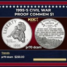 1995-S Civil War Proof Modern Commem Dollar $1 pr70 dcam SEGS