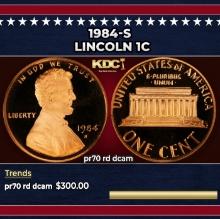 1984-s Proof Lincoln Cent 1c pr70 rd dcam SEGS
