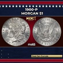 1900-p Morgan Dollar $1 Grades ms65