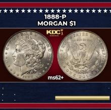 1888-p Morgan Dollar $1 Grades ms62+