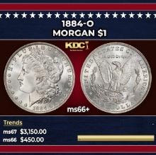 1884-o Morgan Dollar $1 ms66+ SEGS