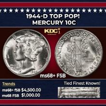 1944-d Mercury Dime TOP POP! 10c ms68+ FSB SEGS