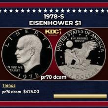 1978-s Proof Eisenhower Dollar $1 pr70 dcam SEGS