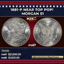 1881-p Morgan Dollar Near Top Pop! $1 ms67 SEGS