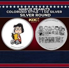 Marcie Peanuts Colorized Style - 1 oz Silver Round Round