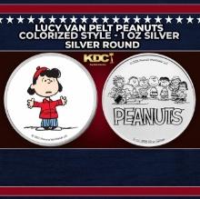 Lucy Van Pelt Peanuts Colorized Style - 1 oz Silver Round Round