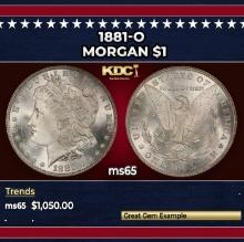 1881-o Morgan Dollar $1 ms65 SEGS