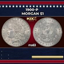 1900-p Morgan Dollar $1 Grades ms63