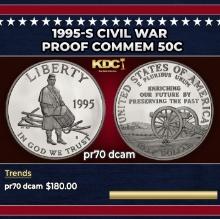 1995-S Civil War Proof Modern Commem Half Dollar 50c pr70 dcam SEGS