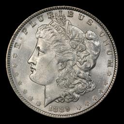 1889-p Morgan Dollar $1 Grades ms65