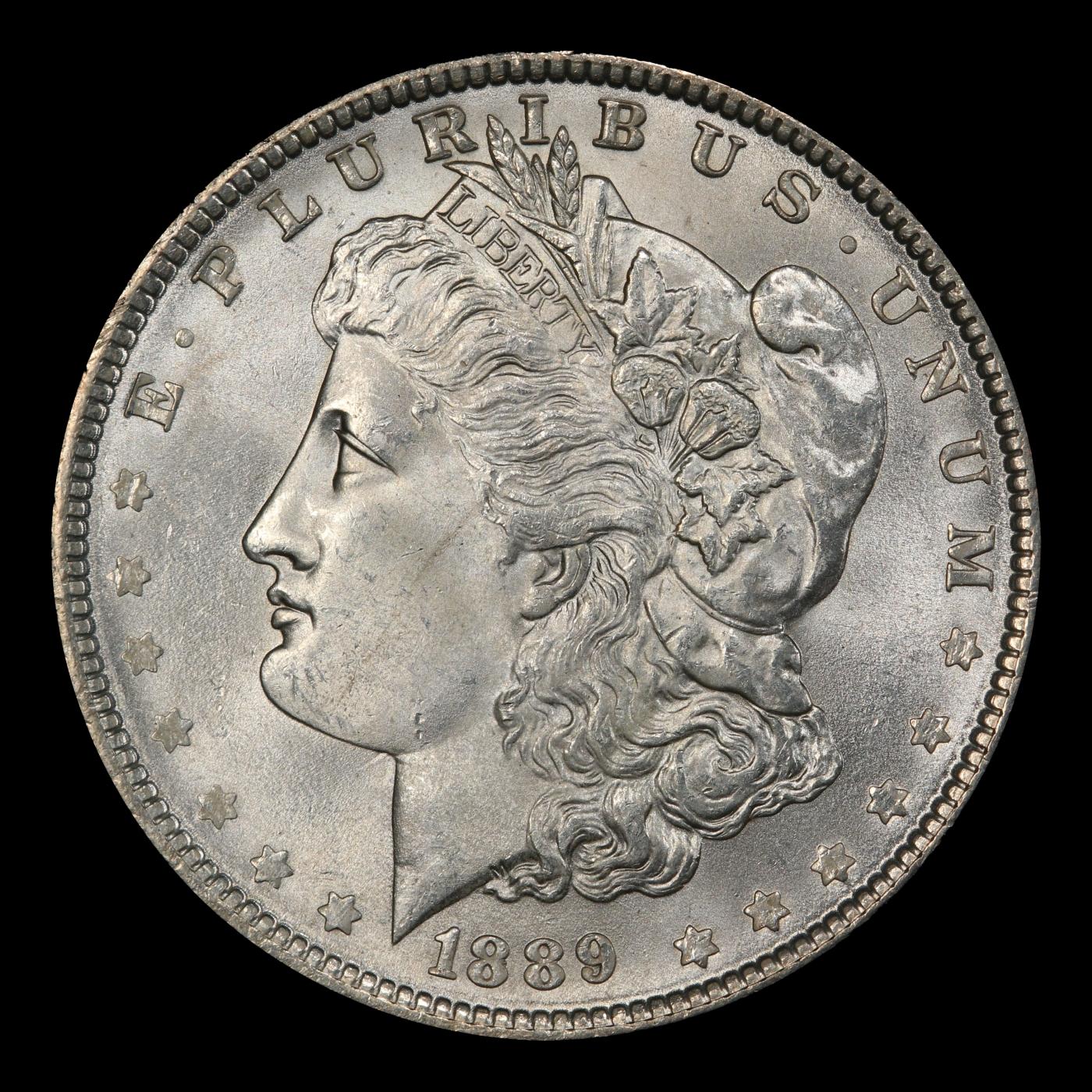1889-p Morgan Dollar $1 Grades ms65