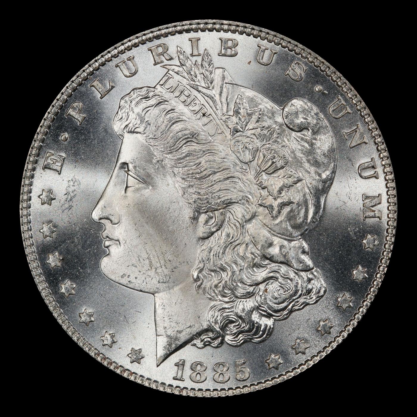 1885-p Morgan Dollar $1 ms66+ SEGS